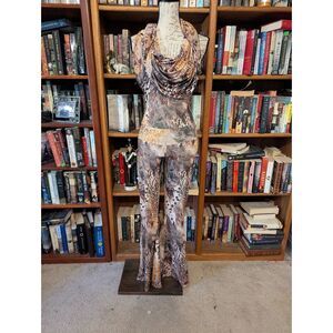 Warrior Within Design Women’s XS Hand Cut Sewn One Piece Animal Print Jumpsuit